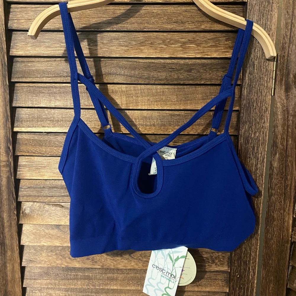 Bamboo Seamless Bandeau OS - Cobalt